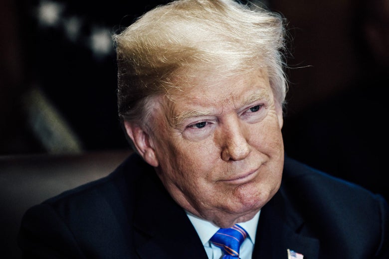 U.S. President Donald Trump speaks during a Cabinet meeting at the White House on Wednesday.